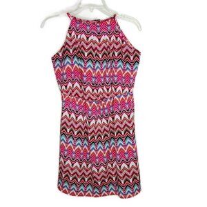Derek Heart - Spaghetti Strapped Chevron Striped Dress - Large